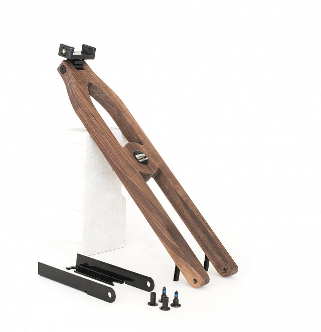 WaterRower tablet arm and holder in Walnut