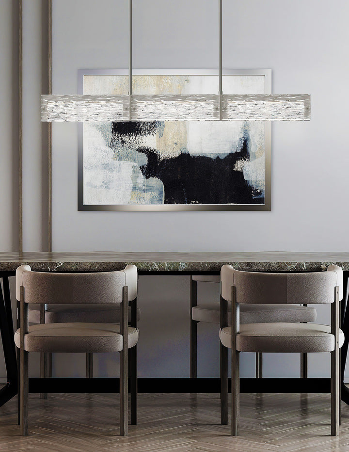 Tabulo Linear Chandelier by Hammerton Studio in a styled interior