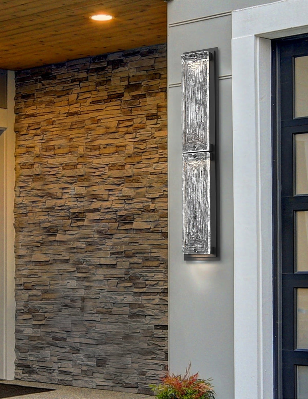 Tabulo Outdoor Sconce by Hammerton Studio in a styled interior