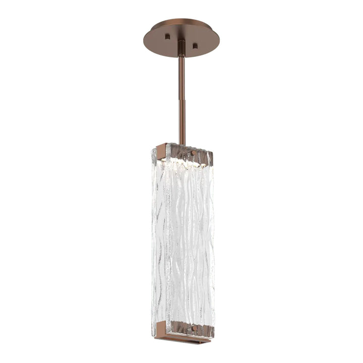 Tabulo Pendant by Hammerton Studio in Burnished Bronze with Tabulo Tidal glass