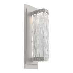 Tabulo Sconce by Hammerton Studio in Beige Silver with Tabulo Tidal glass