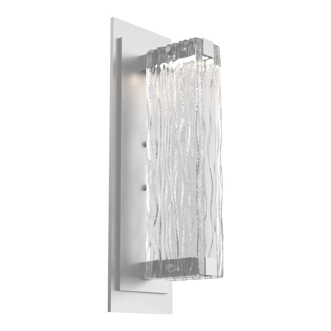 Tabulo Sconce by Hammerton Studio in Classic Silver with Tabulo Tidal glass