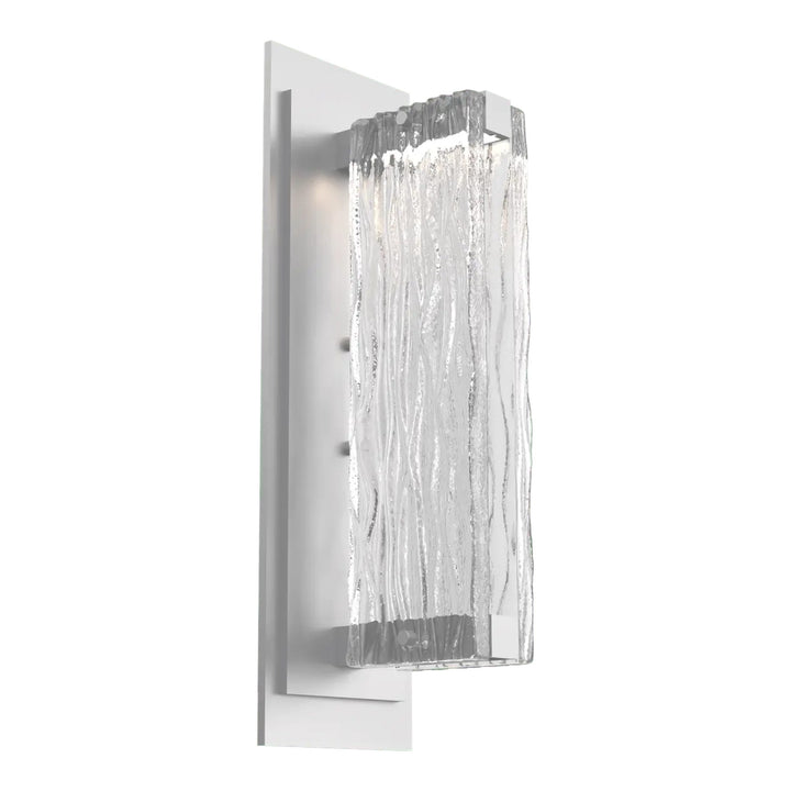 Tabulo Sconce by Hammerton Studio in Classic Silver with Tabulo Tidal glass