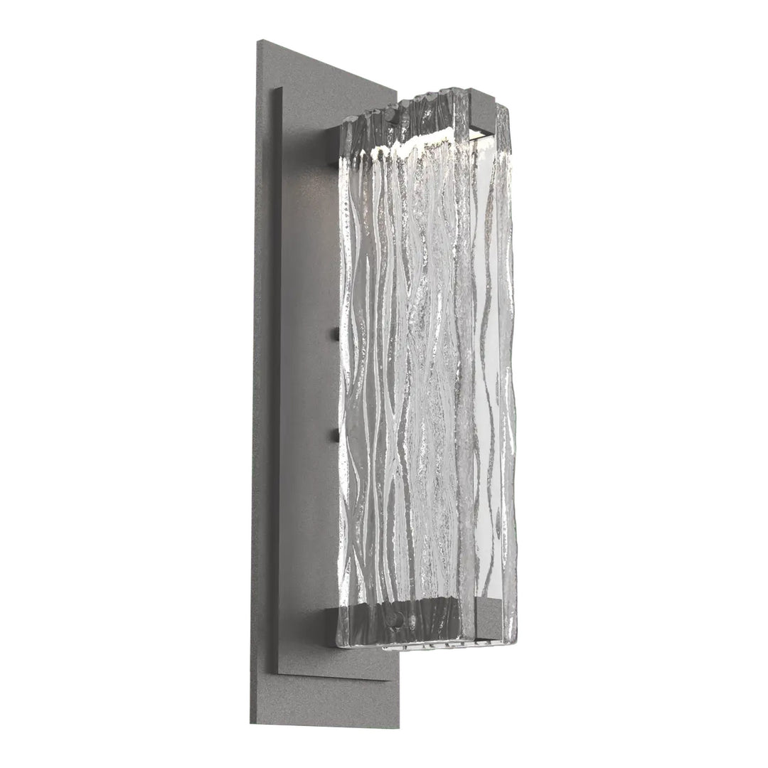 Tabulo Sconce by Hammerton Studio in Graphite with Tabulo Tidal glass