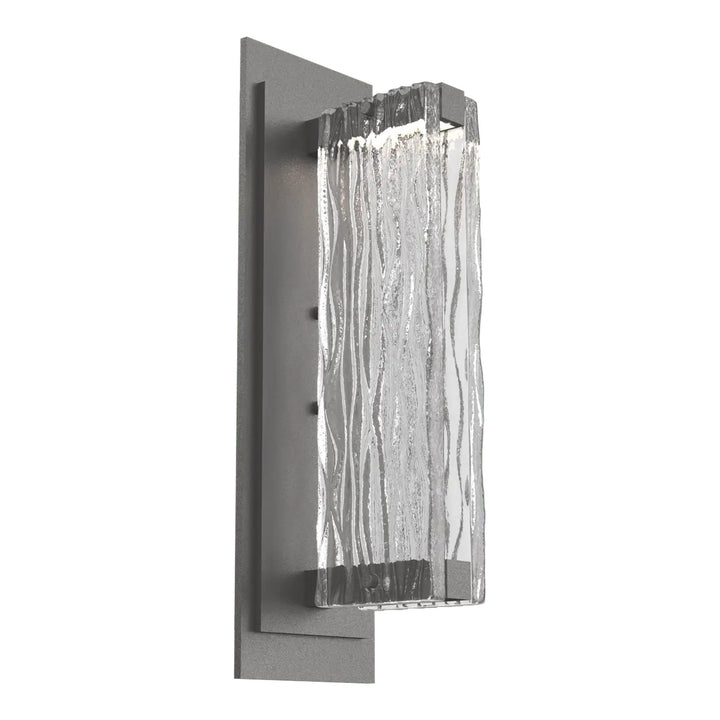 Tabulo Sconce by Hammerton Studio in Graphite with Tabulo Tidal glass