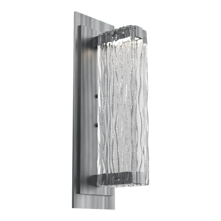 Tabulo Sconce by Hammerton Studio in Gunmetal with Tabulo Tidal glass