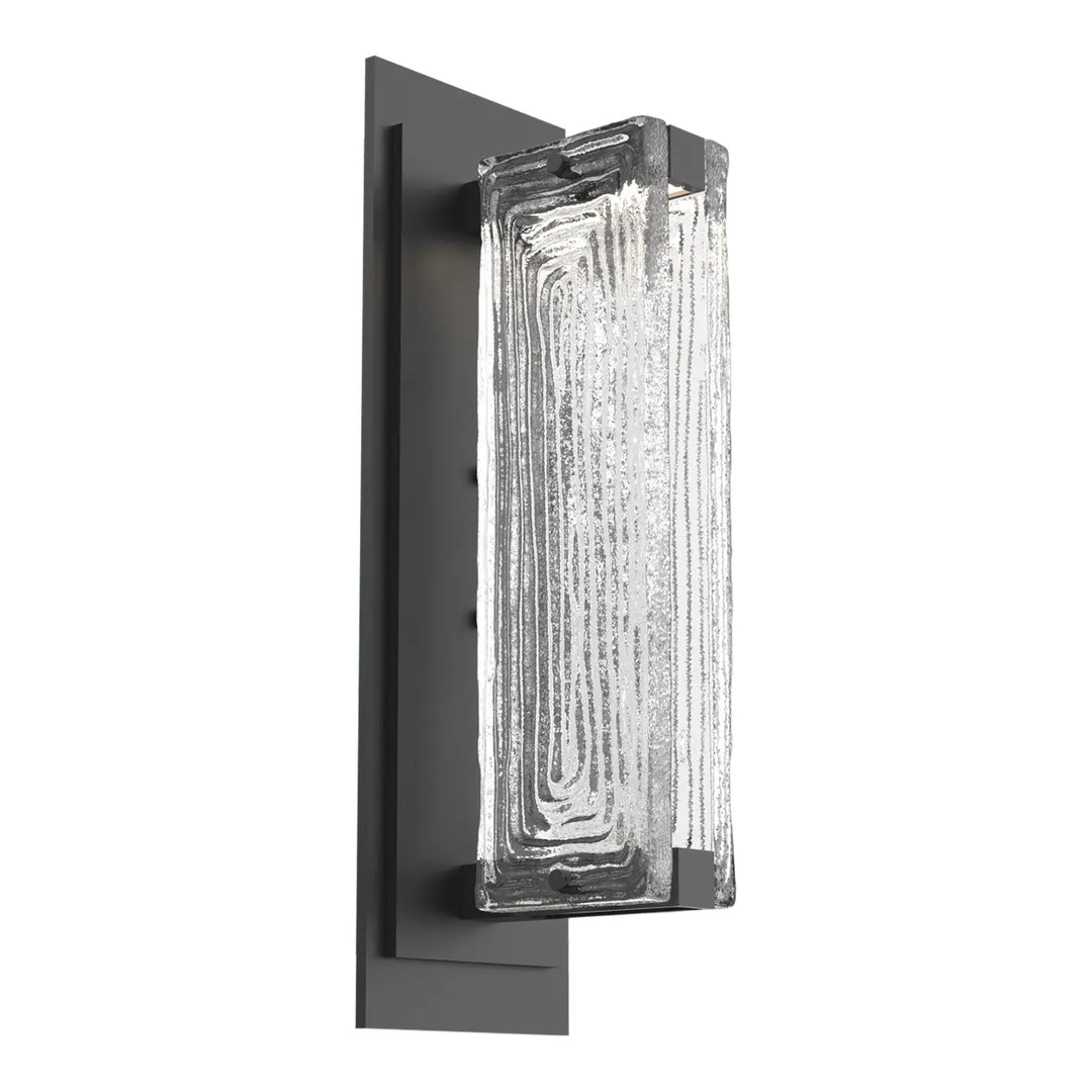 Tabulo Sconce by Hammerton Studio in Matte Black with Tabulo Linea glass