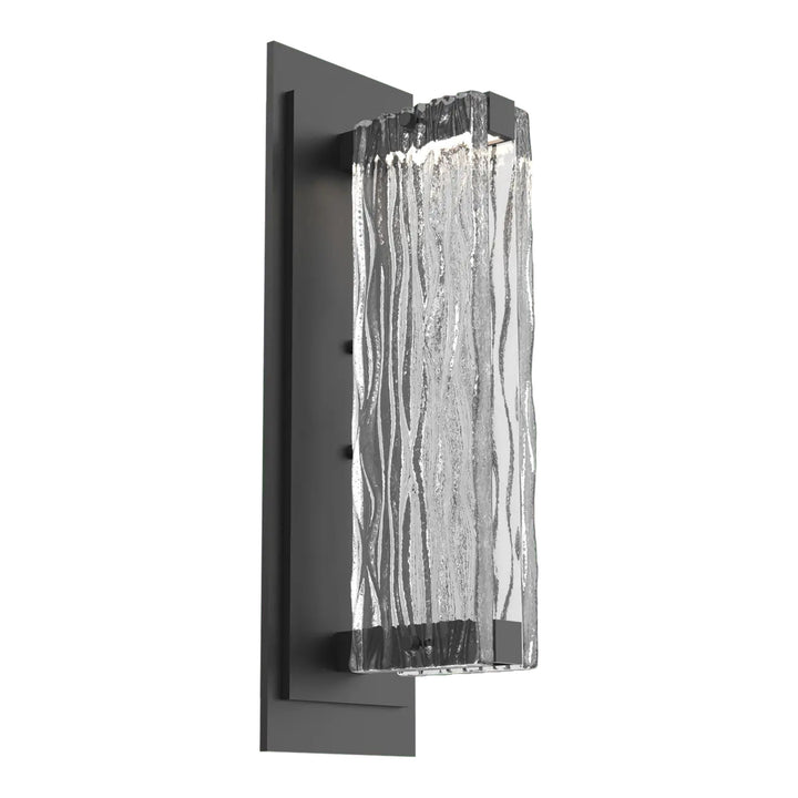 Tabulo Sconce by Hammerton Studio in Matte Black with Tabulo Tidal glass