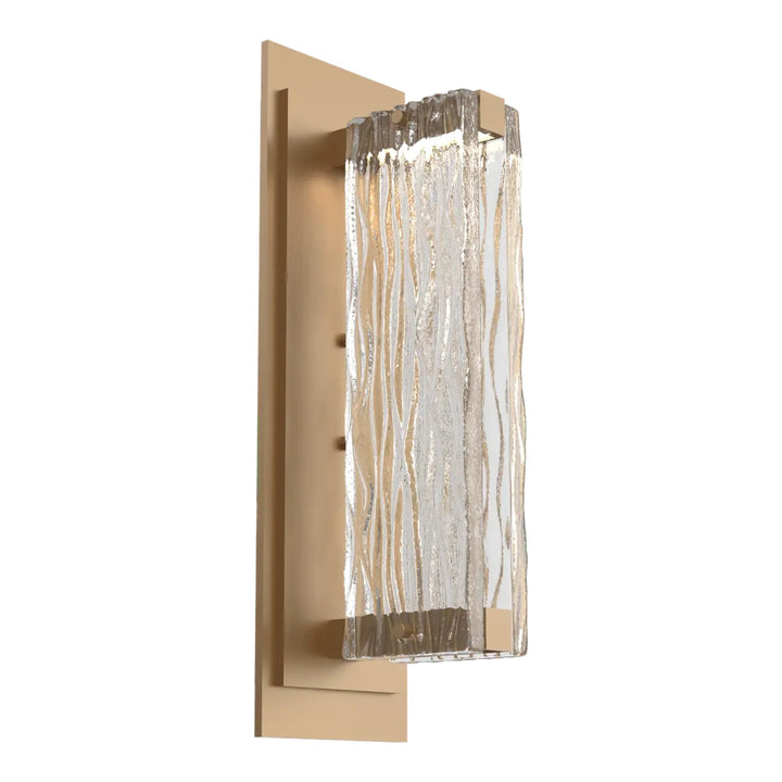 Tabulo Sconce by Hammerton Studio in Novel Brass with Tabulo Tidal glass