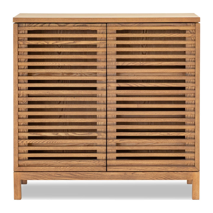Tanner Bar Cabinet by Modus in Flaxen — product view on a white background