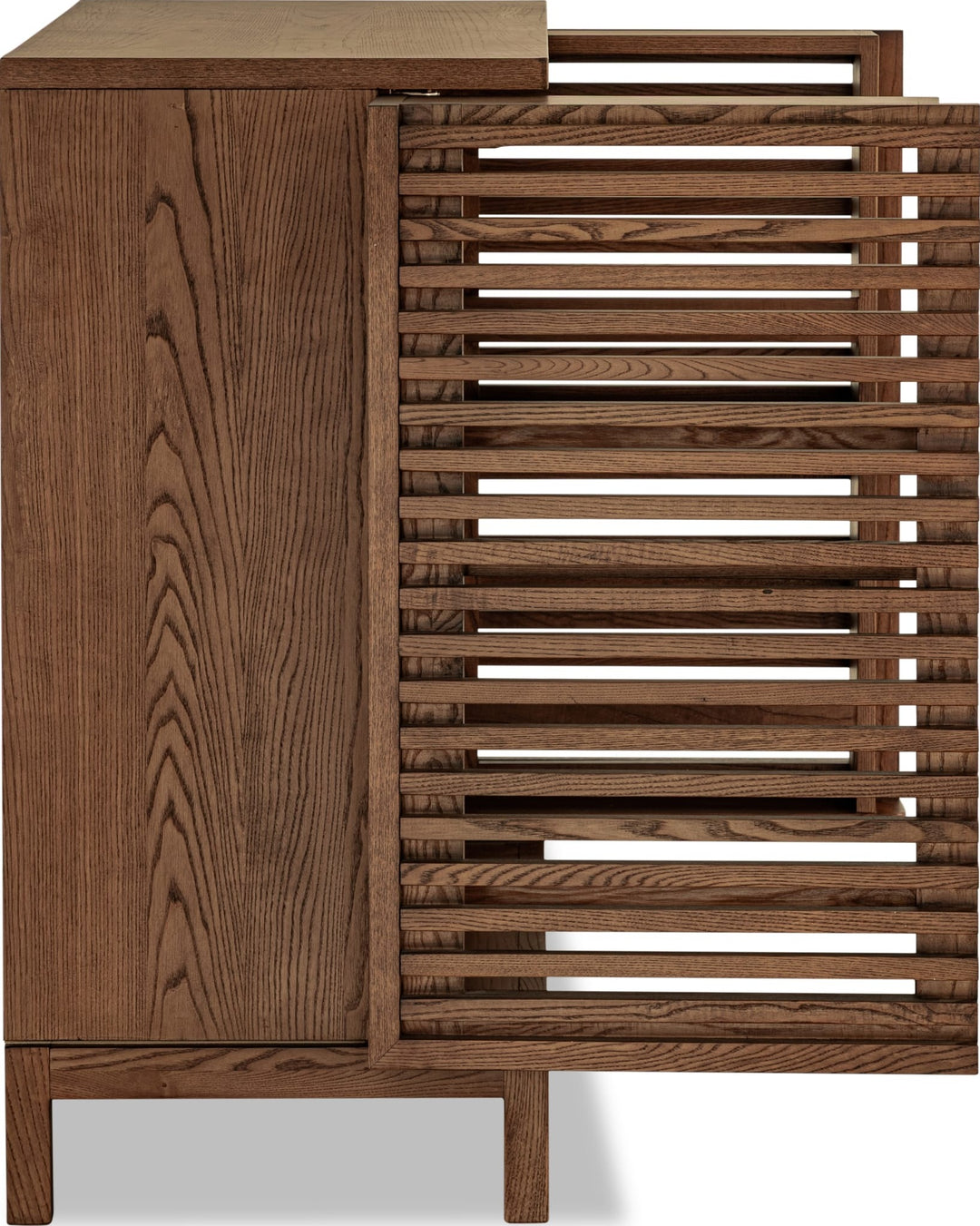 Tanner Bar Cabinet in Roux — lifestyle photo