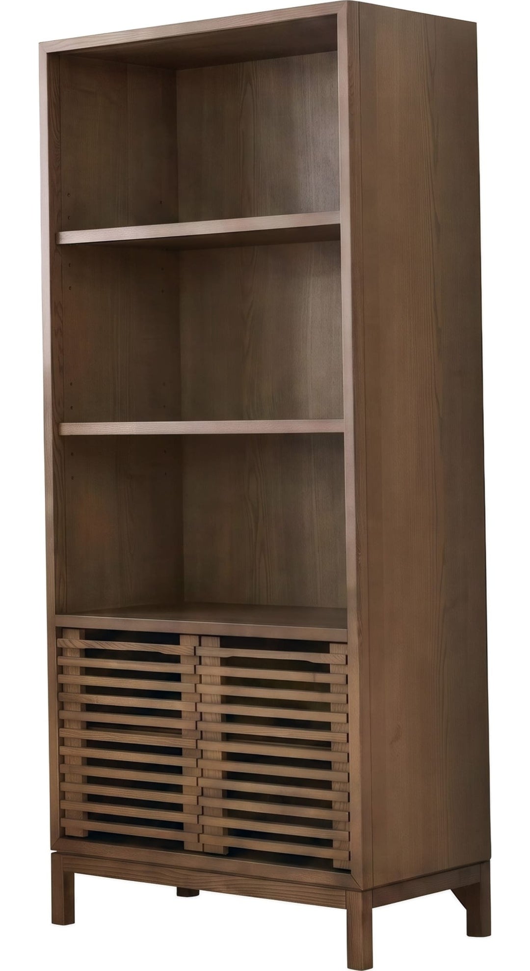 Tanner Bookcase in Roux — product view on a white background