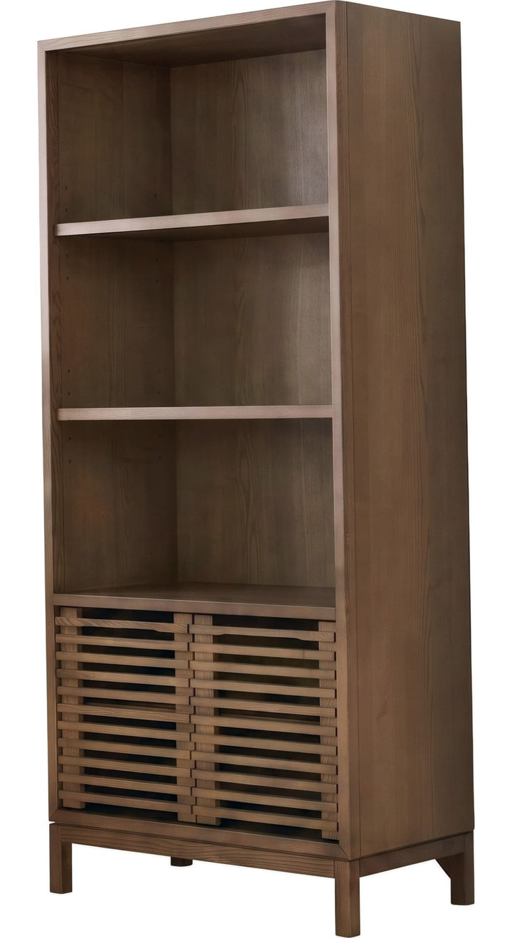 Tanner Bookcase in Roux — product view on a white background