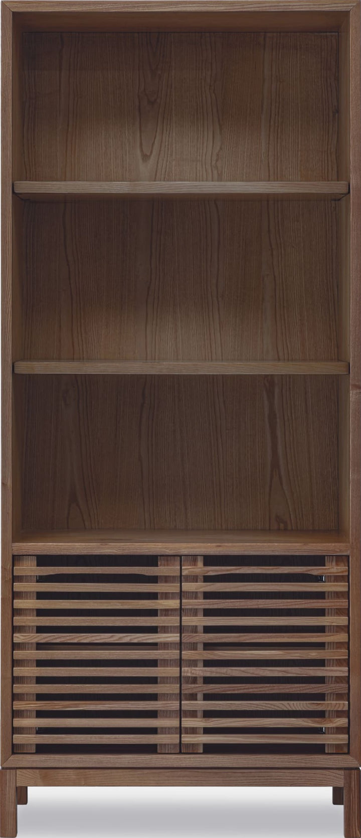 Tanner Bookcase in Roux — lifestyle photo