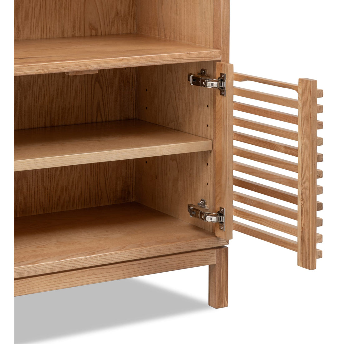 Tanner Bookcase in Flaxen — product view on a white background