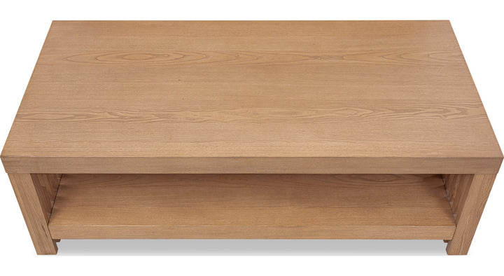 Tanner Coffee Table in Flaxen — product view on a white background