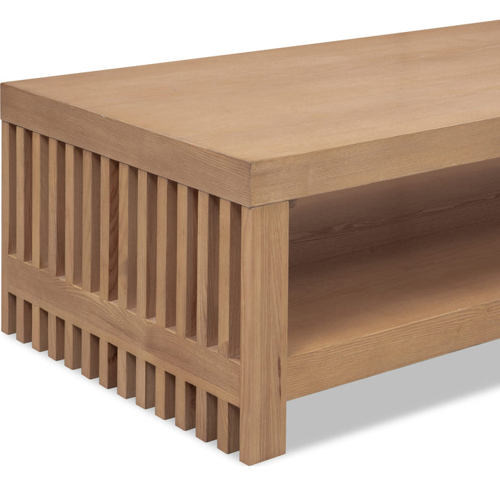 Tanner Coffee Table in Flaxen — product view on a white background