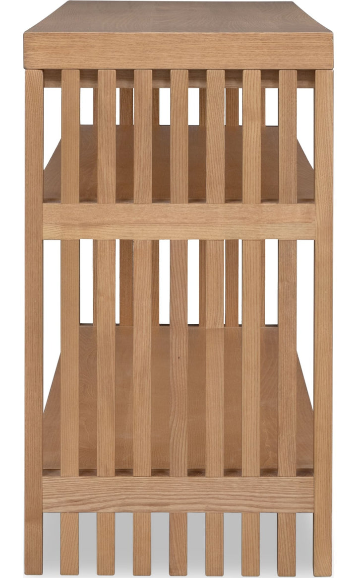 Tanner Console Table in Flaxen — product view on a white background