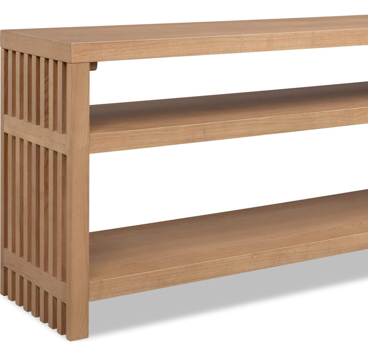 Tanner Console Table in Flaxen — product view on a white background