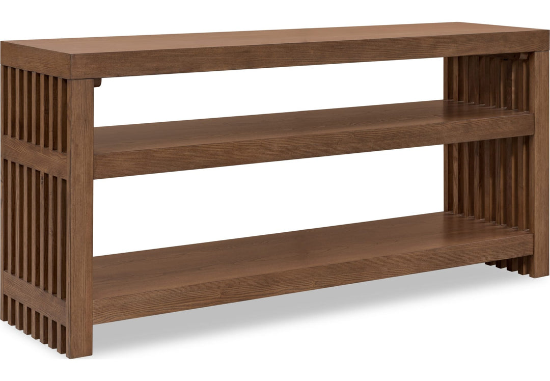 Tanner Console Table in Roux — product view on a white background