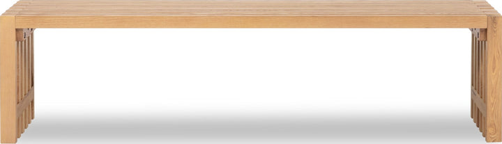 Tanner Dining Bench in Flaxen — lifestyle photo