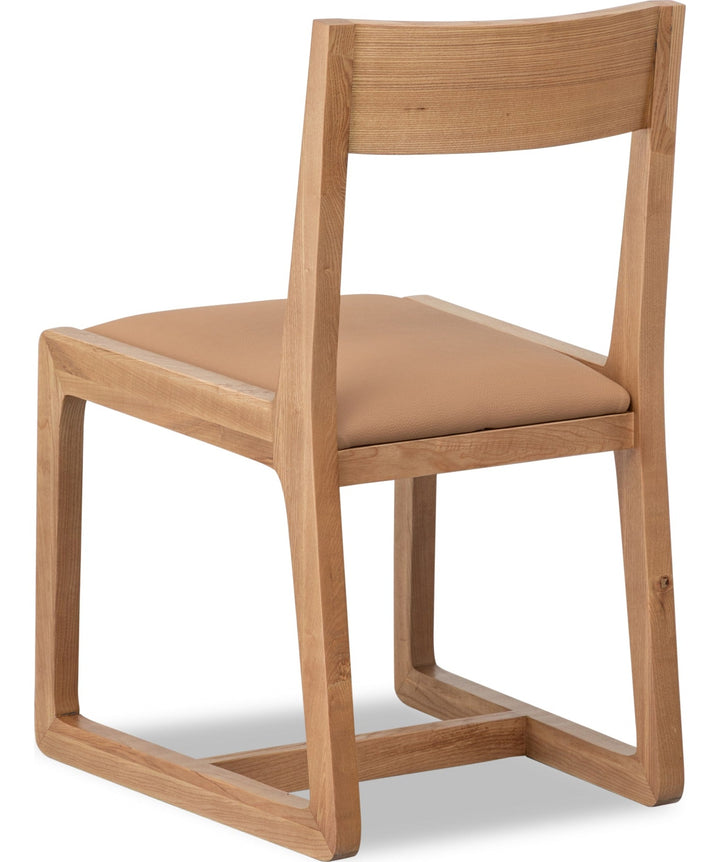 Tanner Dining Chair in Flaxen and Cam Tan — product view on a white background