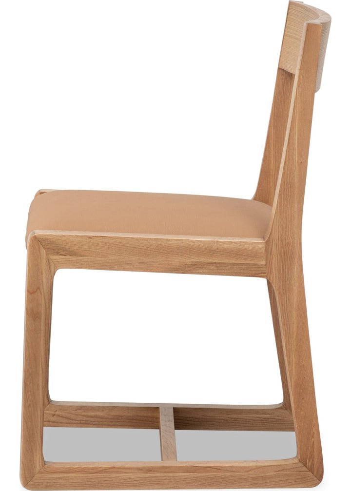 Tanner Dining Chair in Flaxen and Cam Tan — product view on a white background