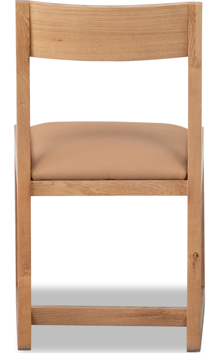 Tanner Dining Chair in Flaxen and Cam Tan — product view on a white background