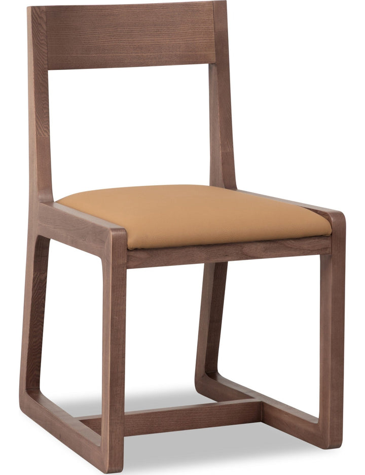 Tanner Dining Chair in Roux and Cam Tan — product view on a white background