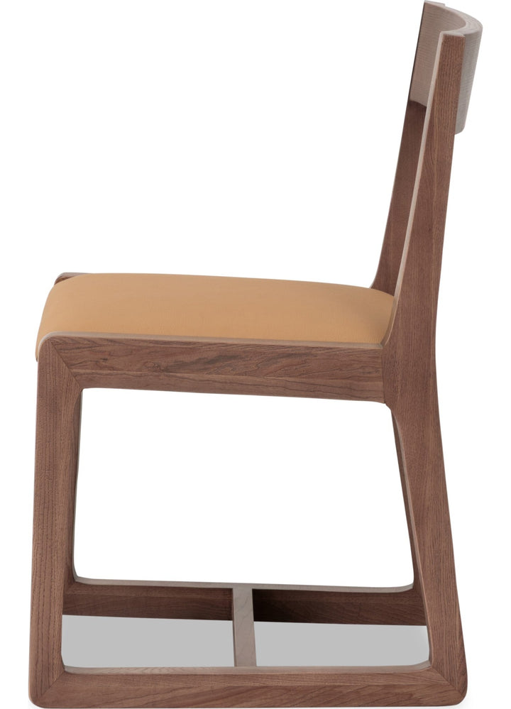 Tanner Dining Chair in Roux and Cam Tan — product view on a white background