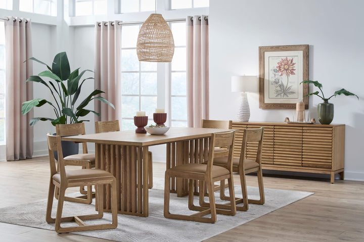 Tanner Dining Table in Flaxen — lifestyle photo