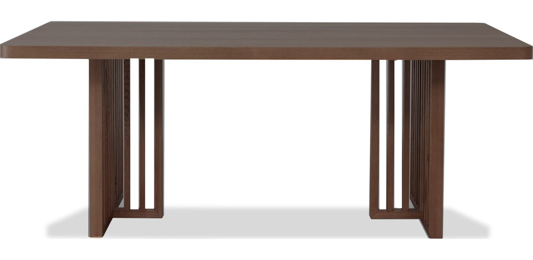 Tanner Dining Table in Roux — product view on a white background