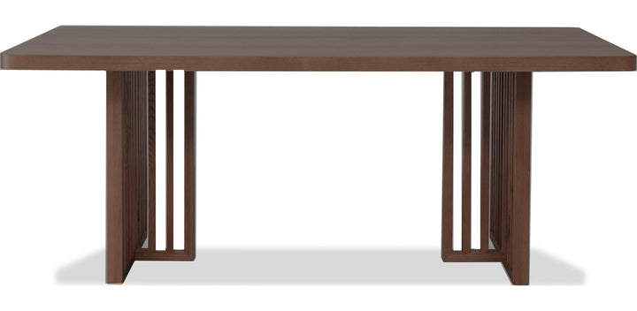 Tanner Dining Table in Roux — product view on a white background