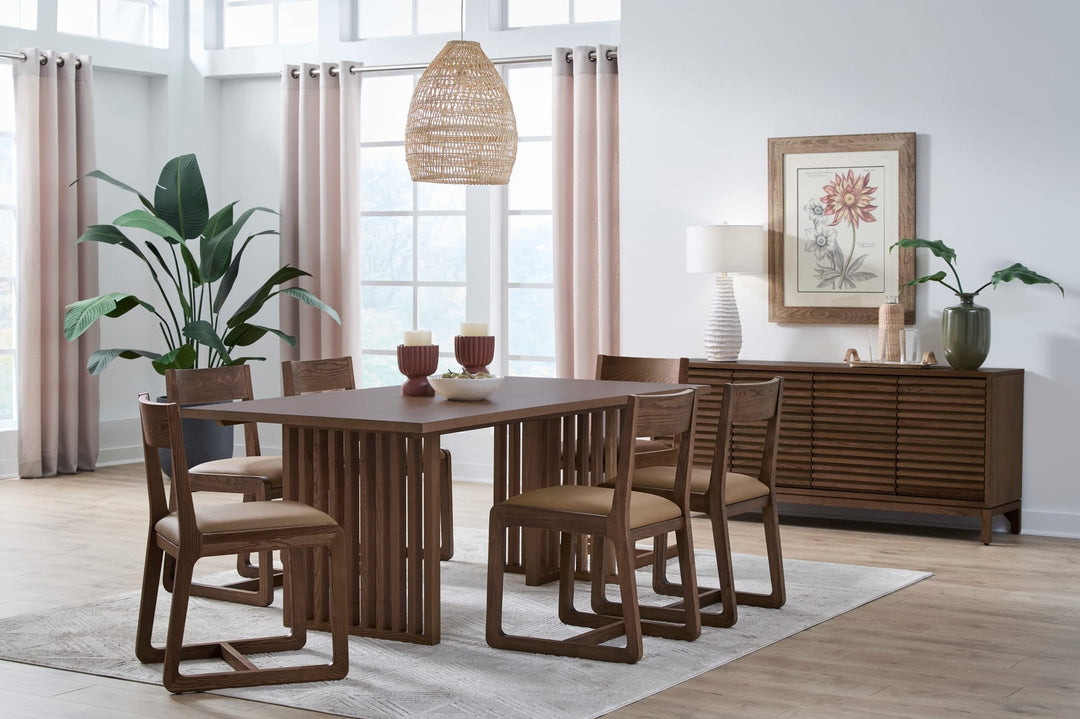 Tanner Dining Table in Roux — lifestyle photo