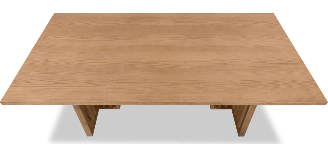 Tanner Dining Table in Flaxen — product view on a white background
