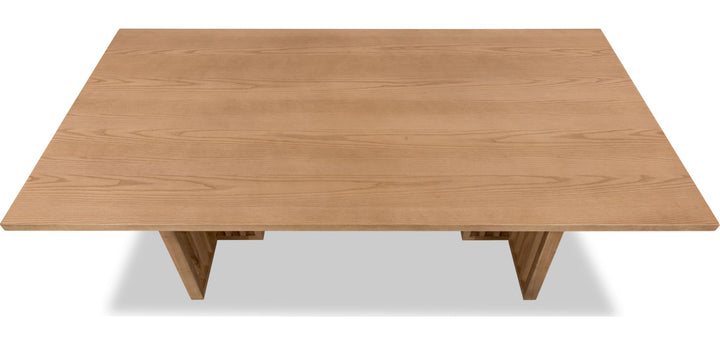 Tanner Dining Table in Flaxen — product view on a white background