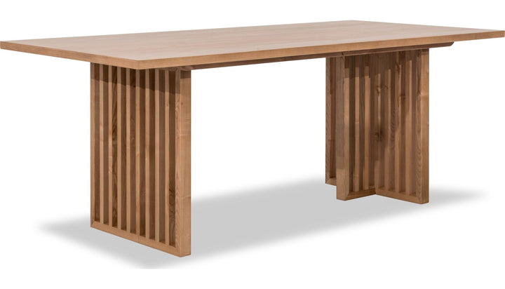 Tanner Dining Table in Flaxen — product view on a white background