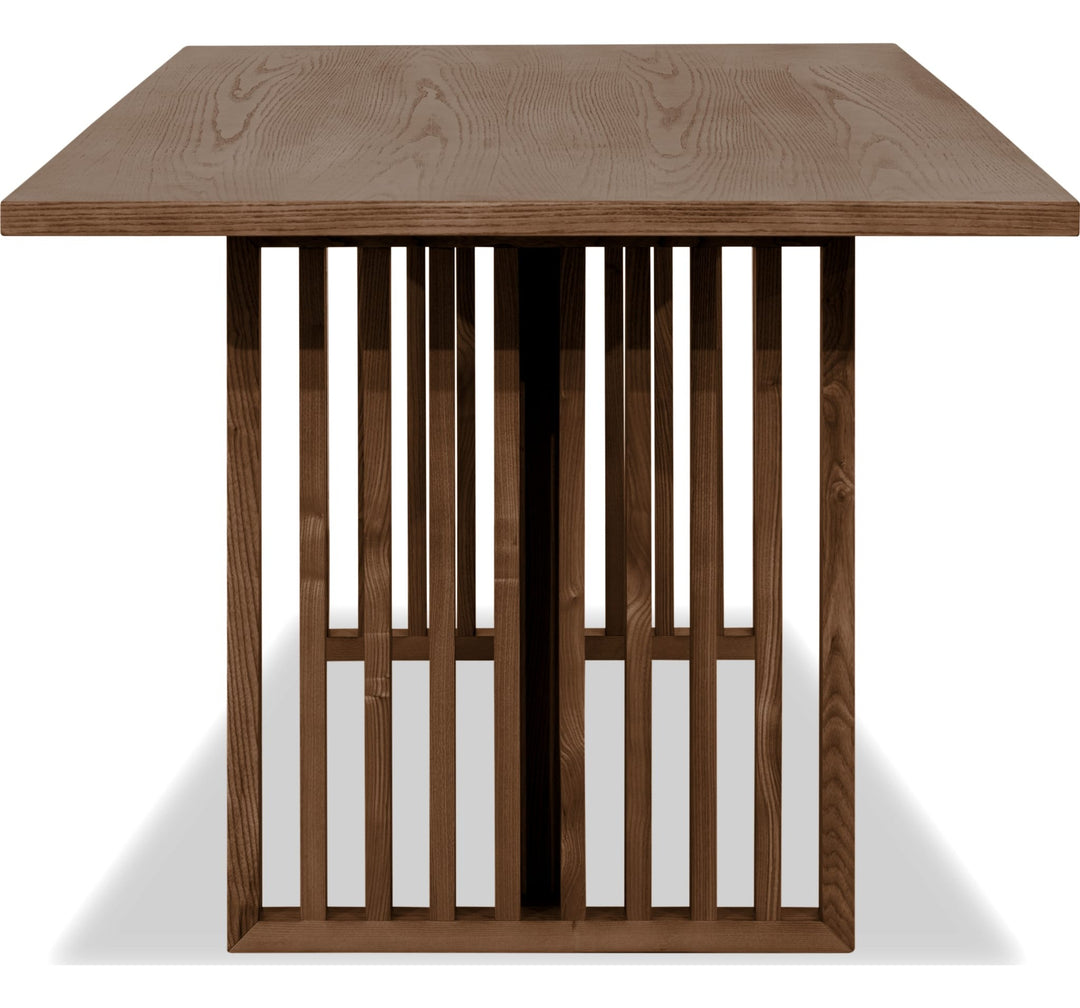 Tanner Dining Table in Roux — product view on a white background