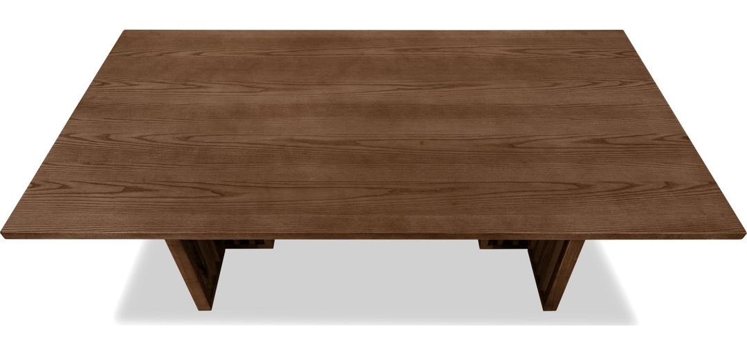 Tanner Dining Table in Roux — product view on a white background