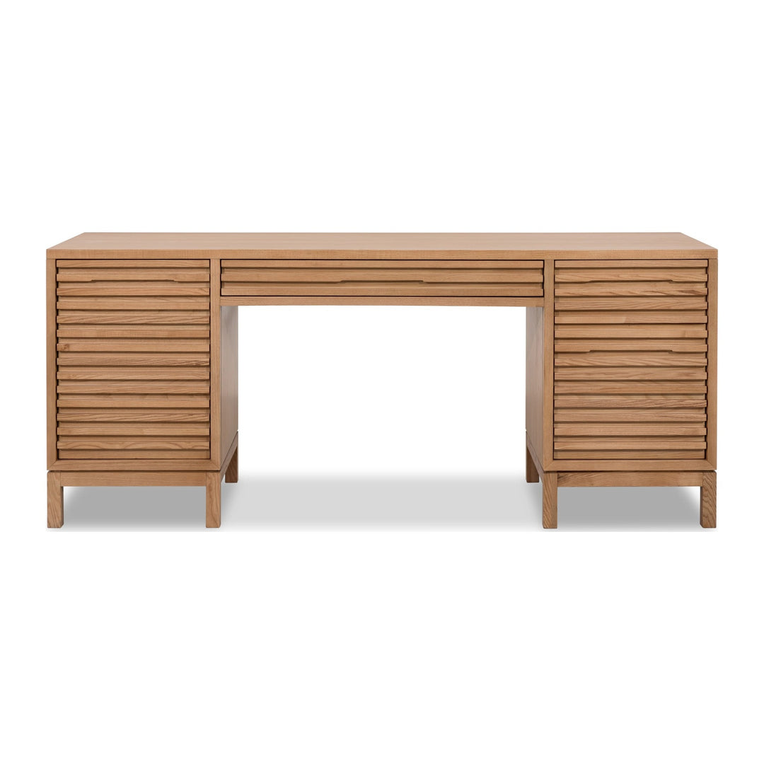Tanner File Drawer Desk by Modus in Flaxen — product view on a white background