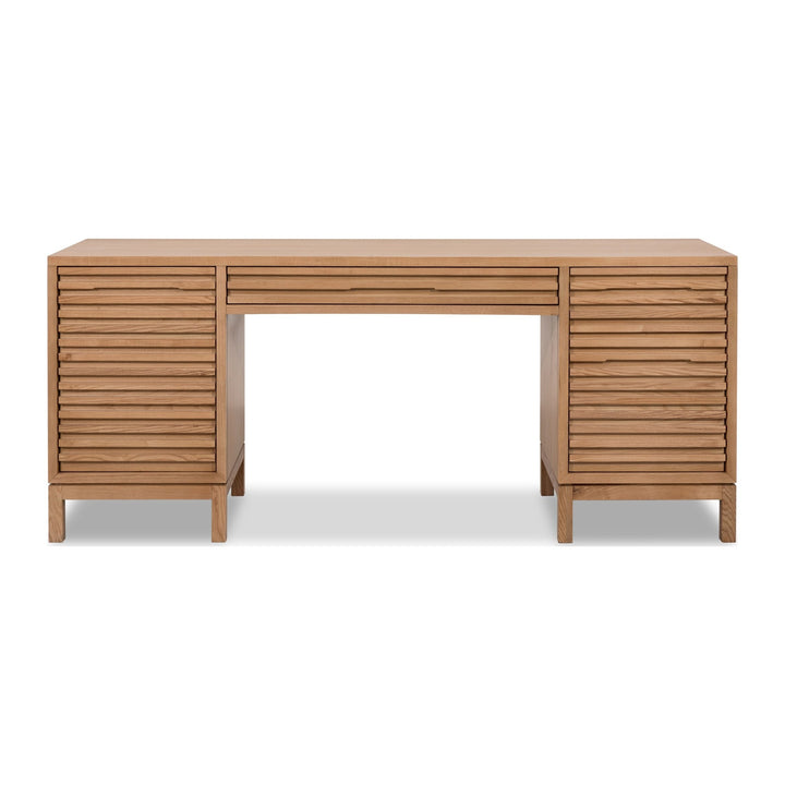 Tanner File Drawer Desk by Modus in Flaxen — product view on a white background