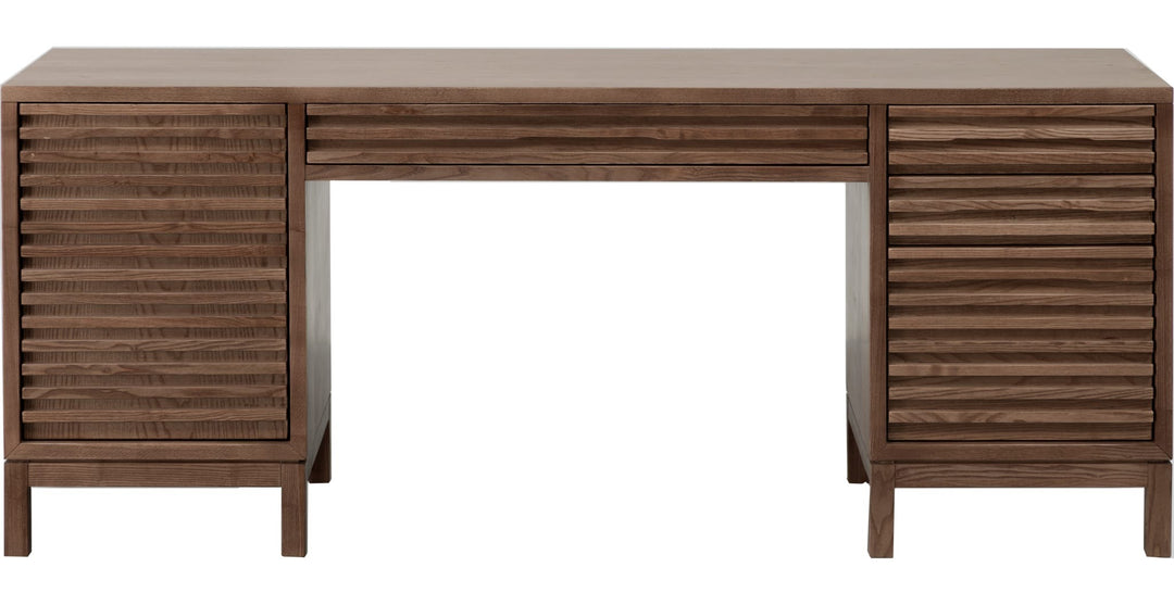 Tanner File Drawer Desk in Roux — product view on a white background