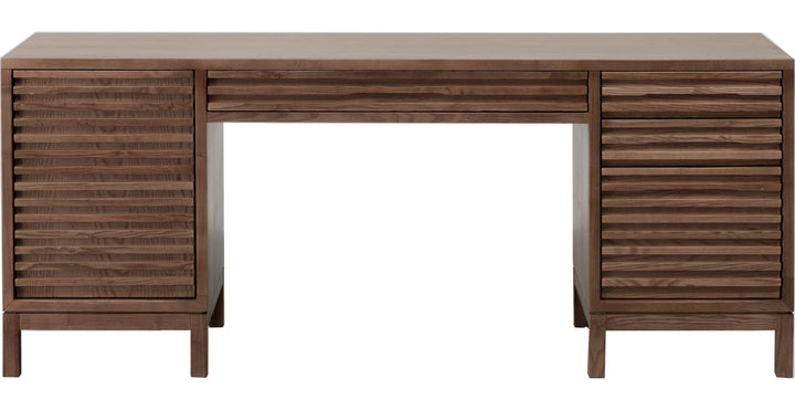 Tanner File Drawer Desk in Roux — product view on a white background