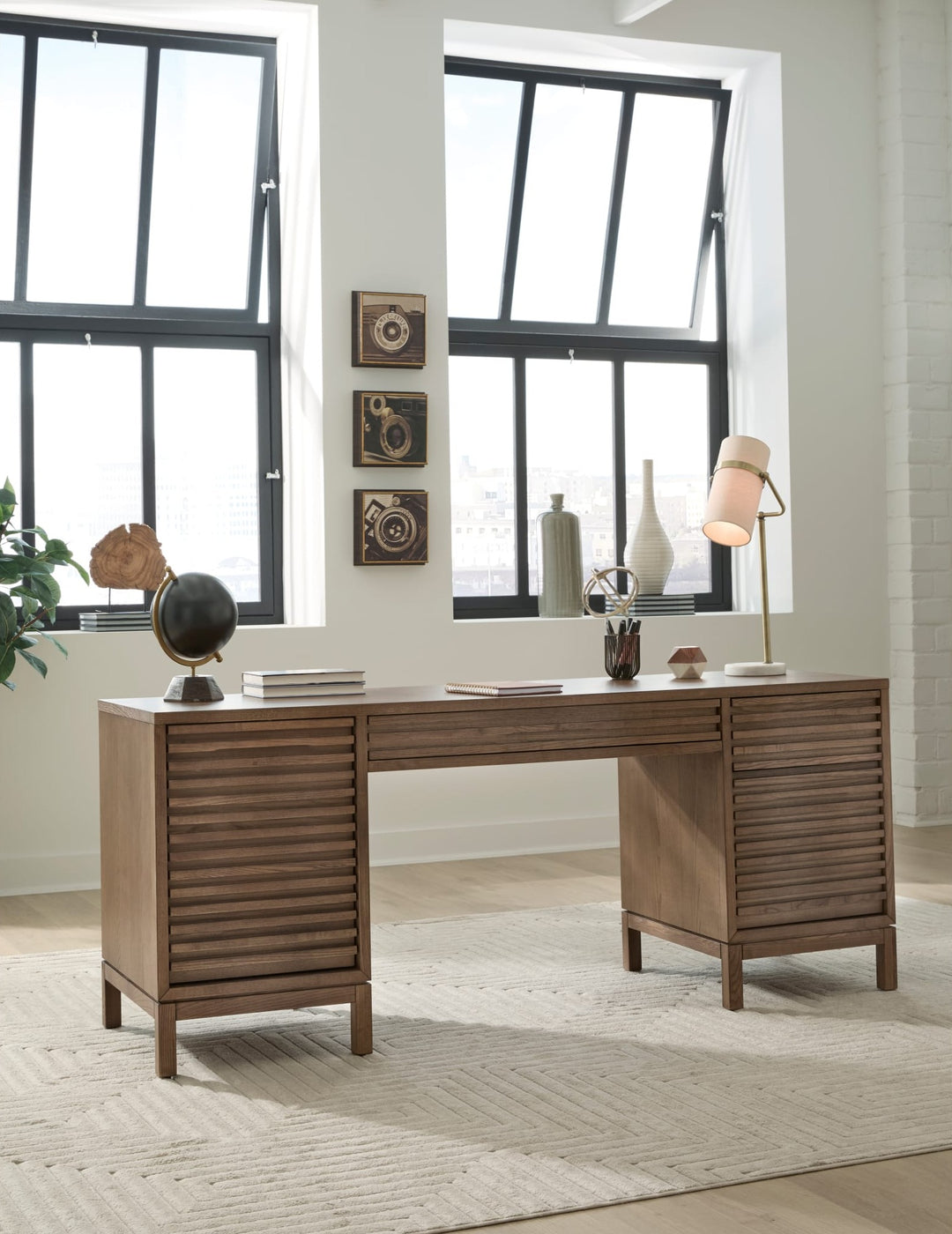 Tanner File Drawer Desk in Roux — lifestyle photo