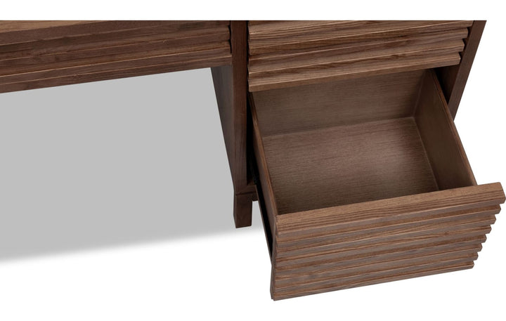 Tanner File Drawer Desk in Roux — product view on a white background