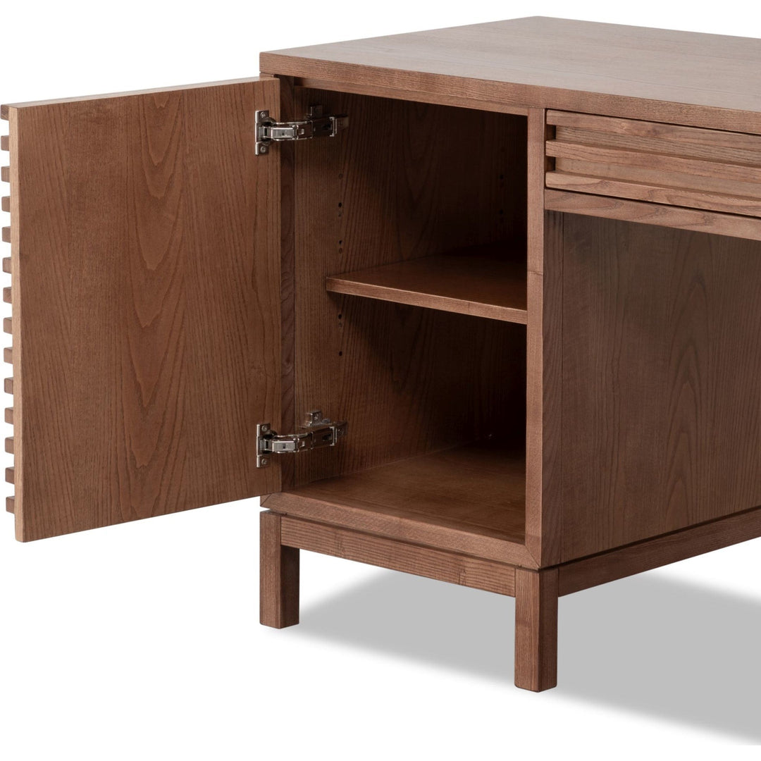 Tanner File Drawer Desk in Roux — product view on a white background