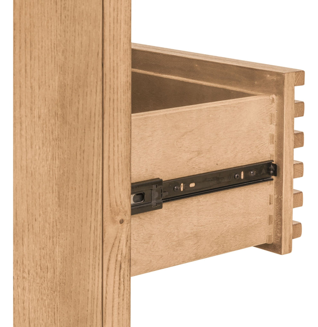 Tanner Five Drawer Chest in Flaxen — detail view