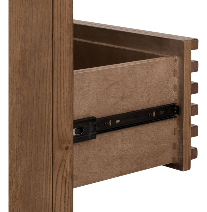 Tanner Five Drawer Chest in Roux — detail view