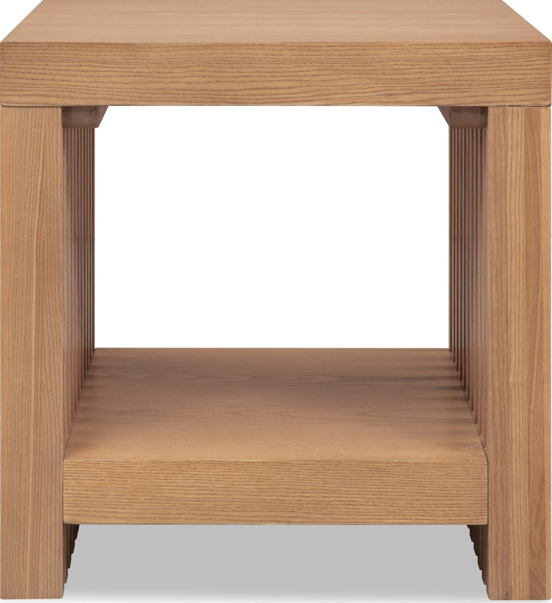 Tanner Side Table in Flaxen — lifestyle photo