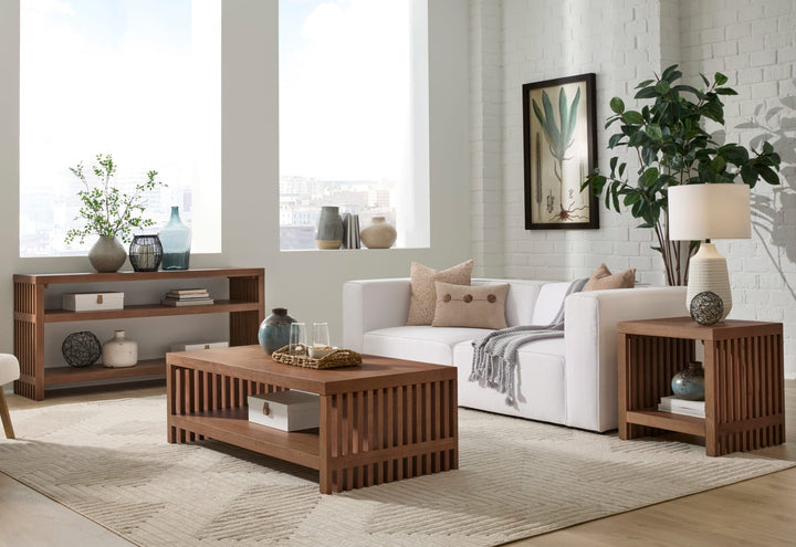 Tanner Side Table in Roux — lifestyle photo